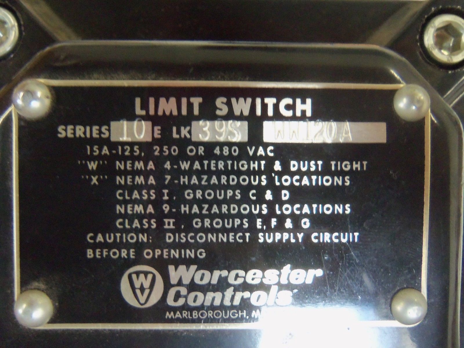 WORCESTER CONTROLS 10E39SWW120A ACTUATOR UNMP
