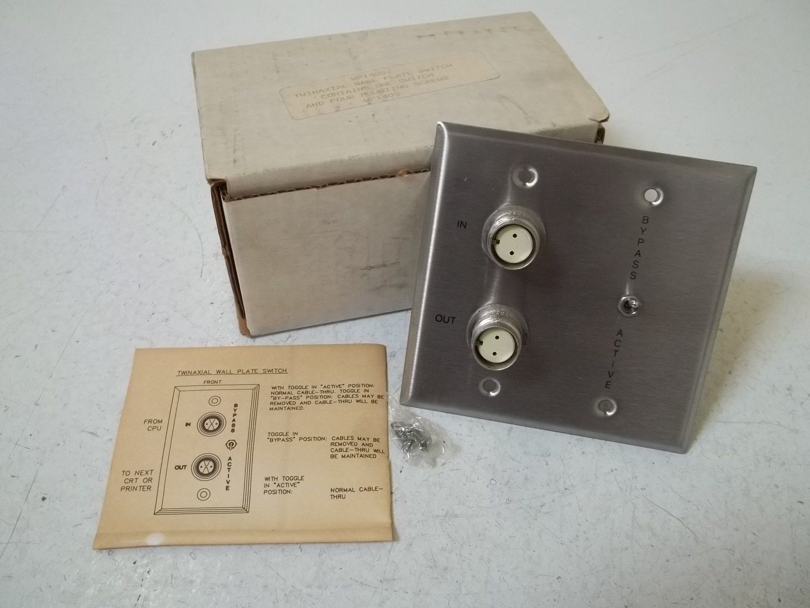 WP140S TWINAXIAL WALL PLATE SWITCH NSMP