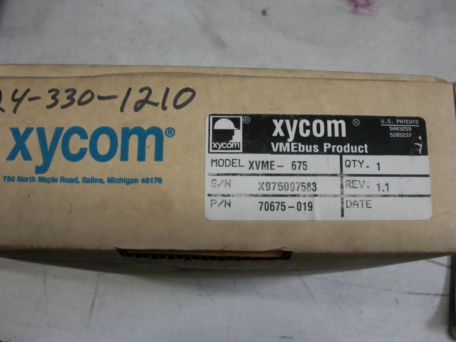 XYCOM XVME-675 70675-019 NSMP