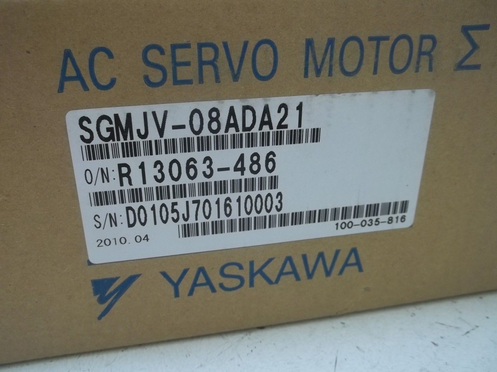 YASKAWA SGMJV-08ADA21 AC SERVO MOTOR NSMP