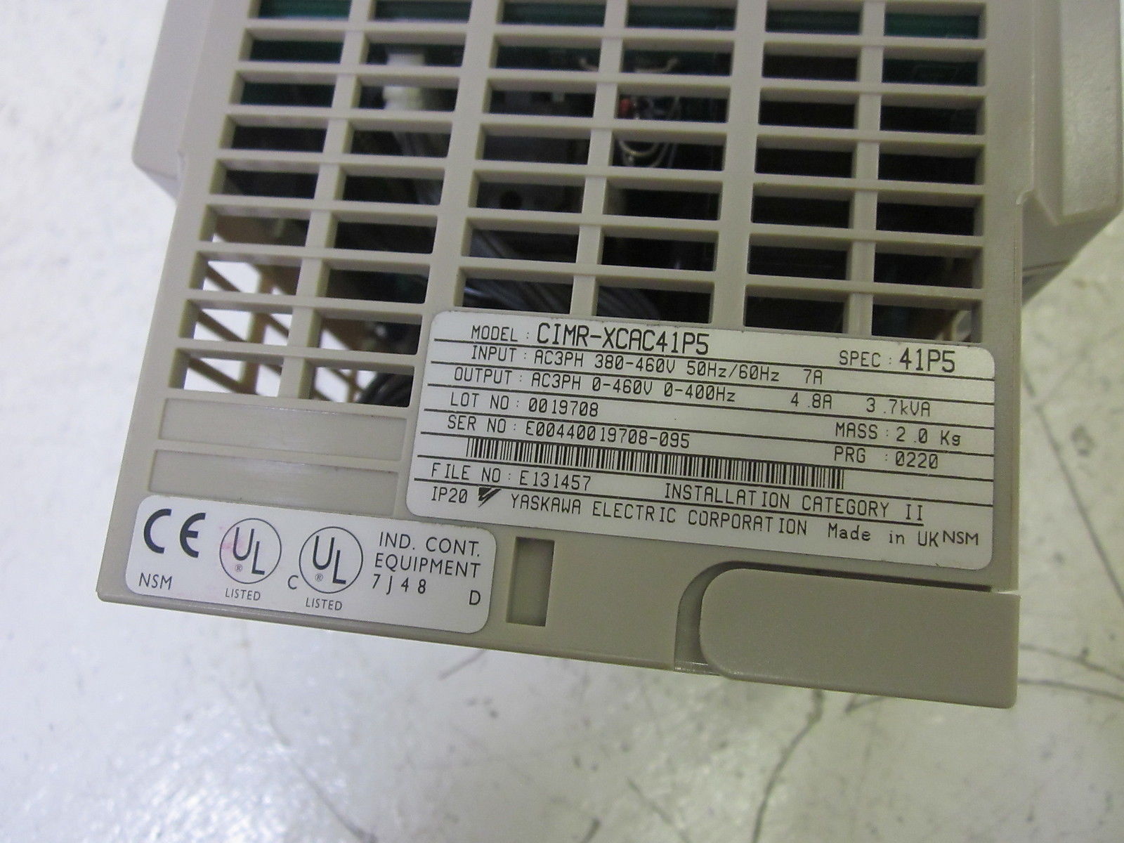 YOKAGAWA VS MINI CIMR-XCAC41P5 SPEC: 41P5 400V UNMP