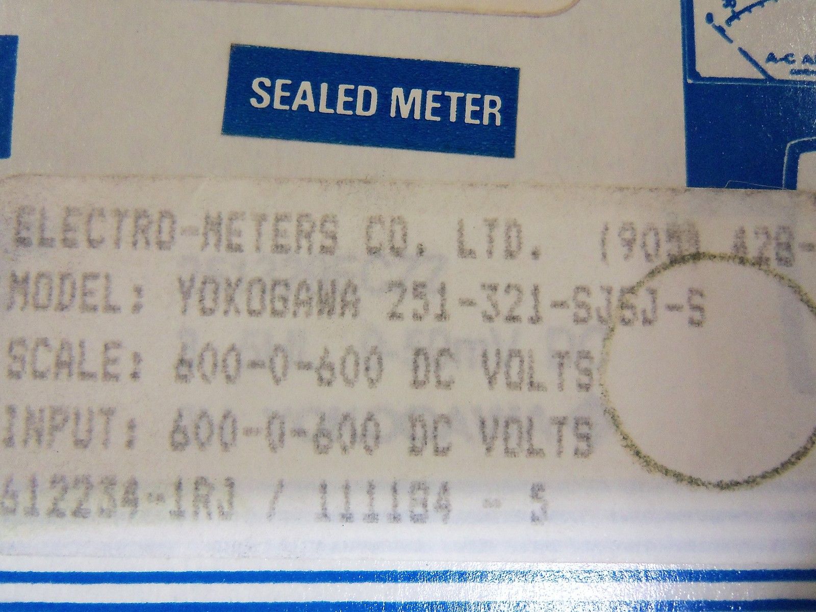 YOKOGAWA 251-321-SJ5J-S *NEW IN BOX*