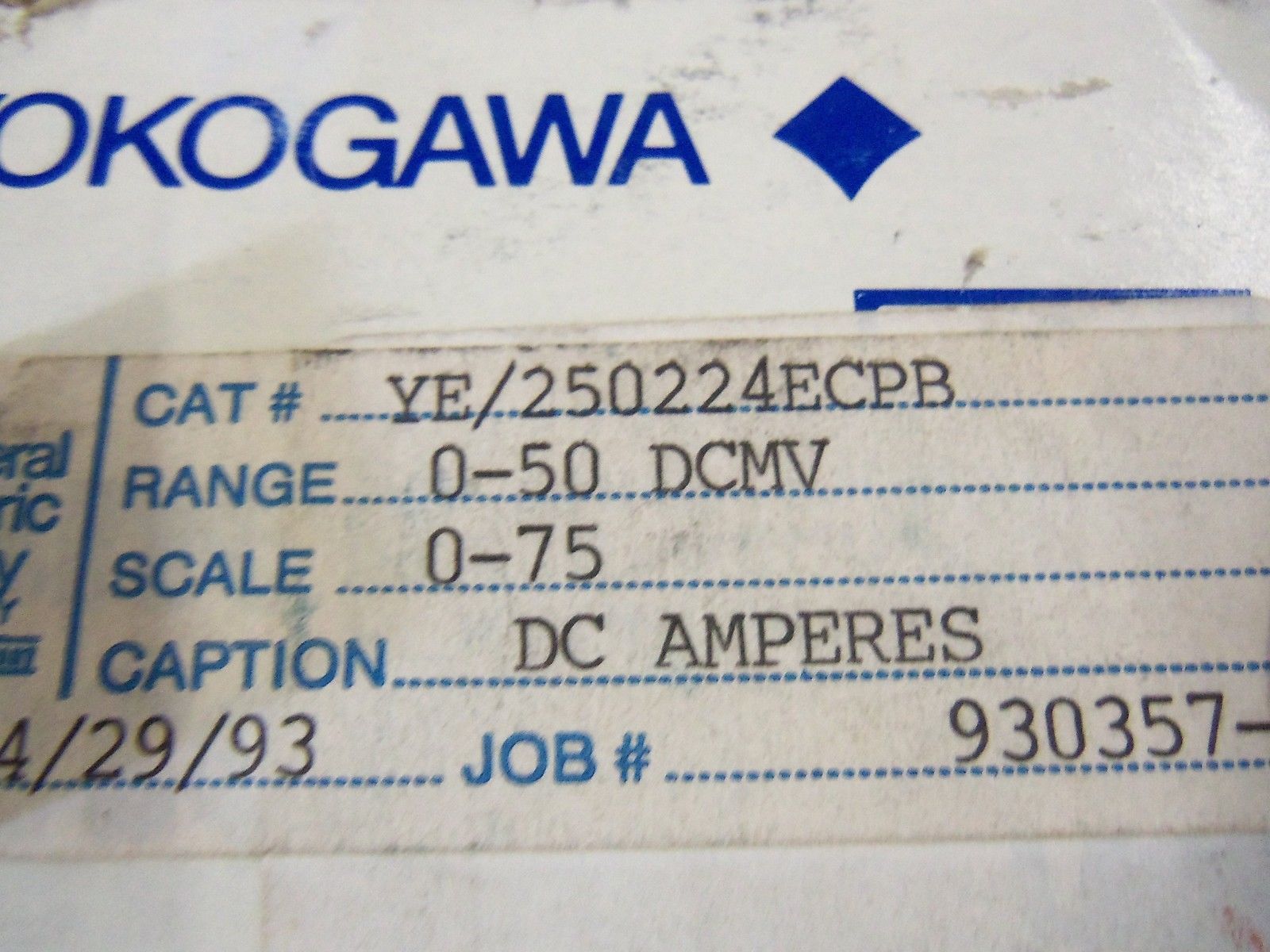 YOKOGAWA YE/250224ECPB GAUGE NSMP