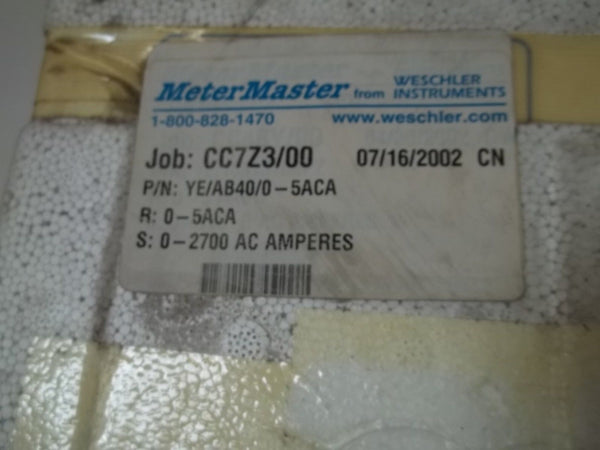 YOKOGAWA YE/AB40/0-5ACA PANEL METER 0-2700 NSMP