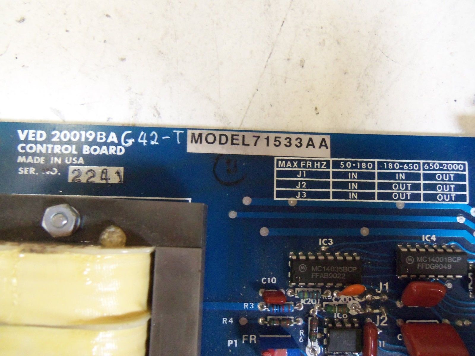 ZOLTMAN DRIVER BOARD VED20019BAG42-T *USED*