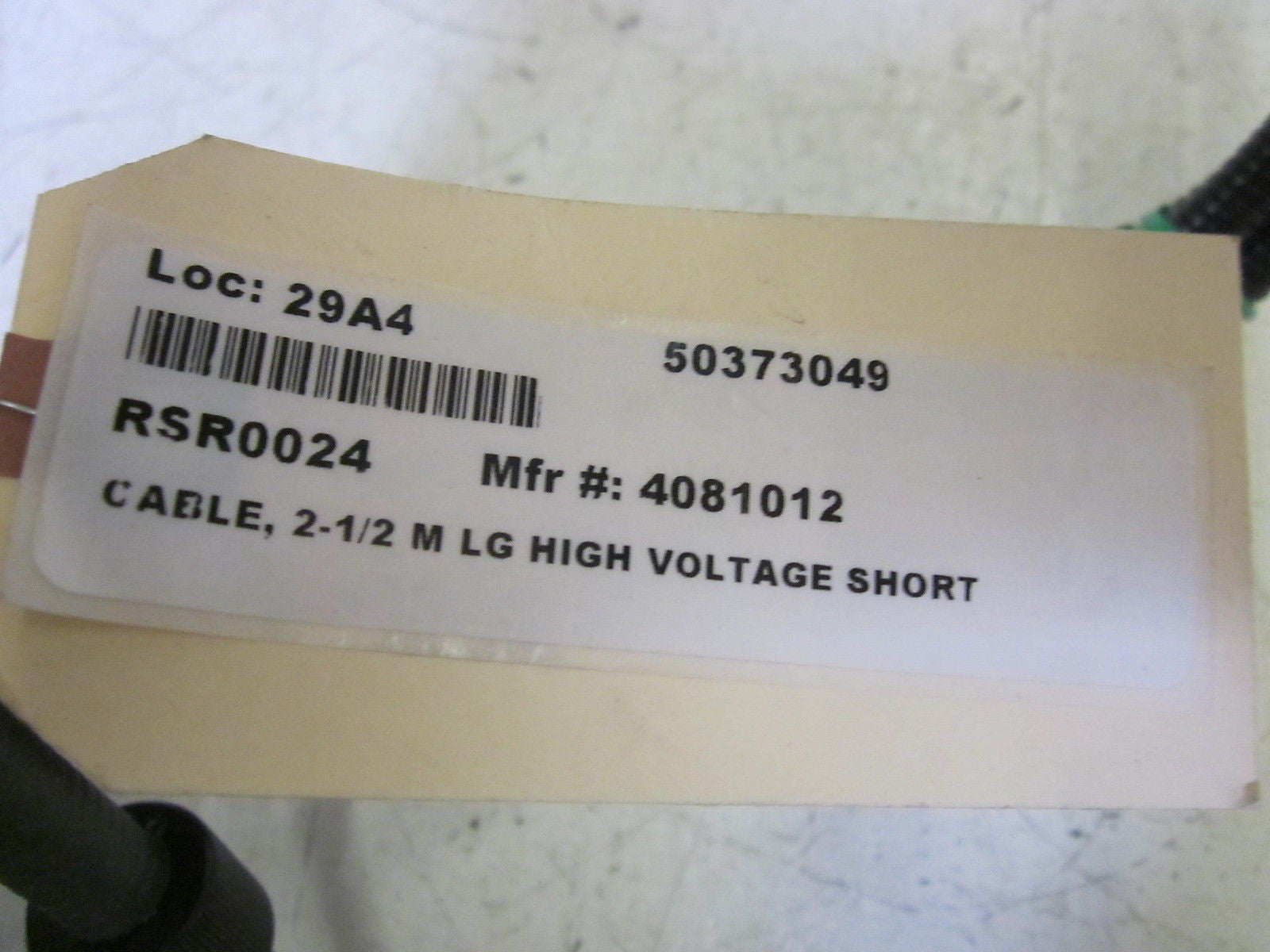 4081012 CABLE, 2-1/2 M LG HIGH VOLTAGE SHORT *NEW NO BOX*