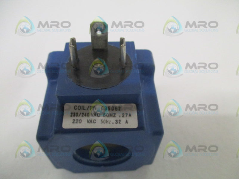 VICKERS 635062 COIL 230/240VAC *NEW NO BOX*