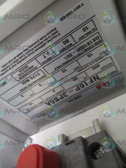 ABB NF16P-3PB6A ENCLOSED DISCONNECT SWITCH *NEW NO BOX*