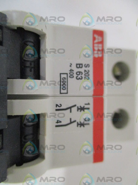 ABB S202-B63 CIRCUIT BREAKER 63A *NEW NO BOX*
