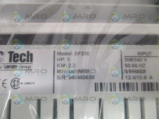 AC TECH SF230 ADJUSTABLE SPEED AC MOTOR CONTROL 208/240V *NEW IN BOX*