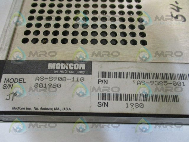 AEG MODICON AS-S908-110 AS-9385-001 REMOTE I/O PROCESSOR *USED*