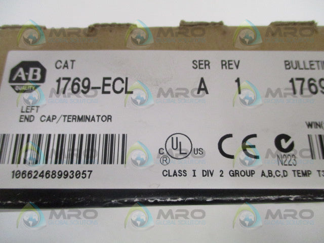 ALLEN BRADLEY COMPACT I/O 1769-ECL SER. A LEFT END CAP DATE:2007*FACTORY SEALED*