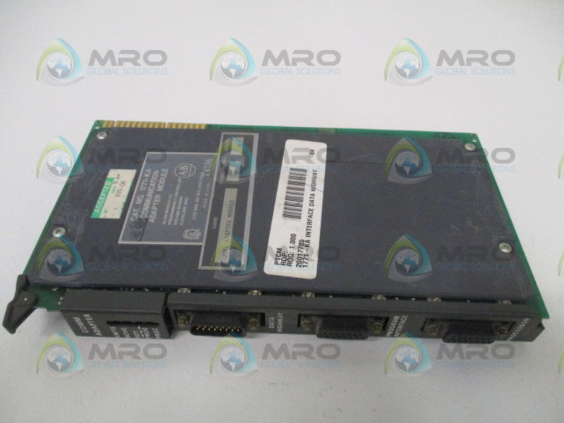 ALLEN BRADLEY 1771-KA SER. A F/W F COMMUNICATION ADAPTER MODULE *USED*
