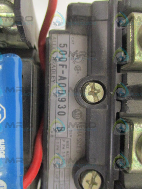 ALLEN BRADLEY 500F-AOD930 SER. B CONTACTOR SIZE 0 *USED*
