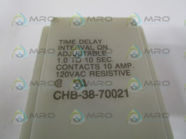 AMF CHB-38-70021 TIME DELAY RELAY 1-10 SEC *USED*