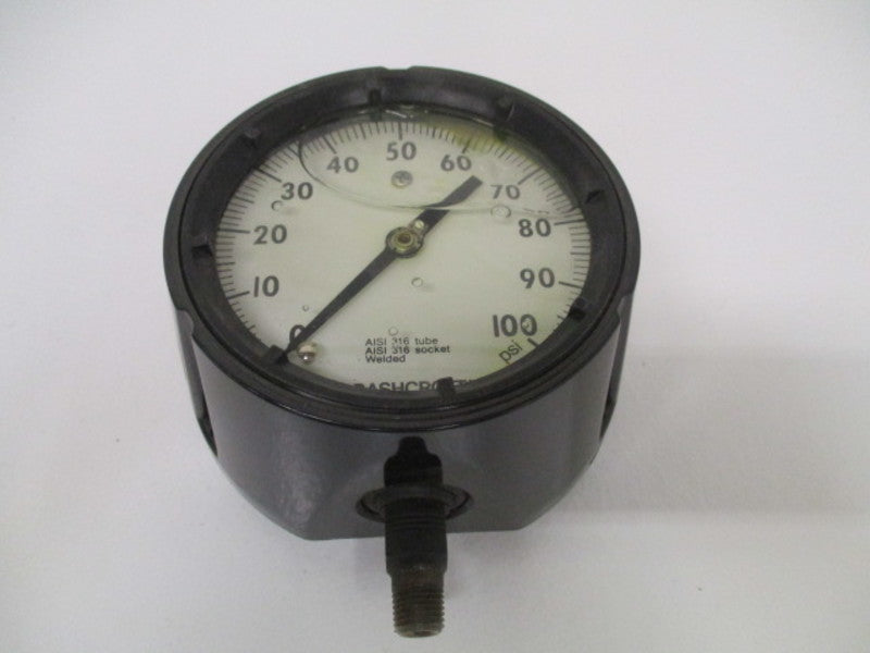 ASHCROFT 451279SSL02L-100# PRESSURE GAUGE 0-100PSI *NEW IN BOX*