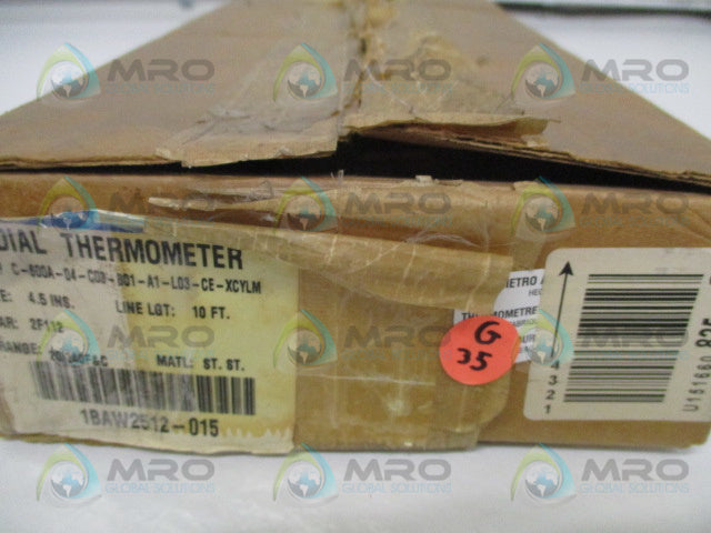ASHCROFT C-600A-04-C03-B01-A1-L03-CE-XCYLM THERMOMETER 20/240F&C*NEW IN BOX*