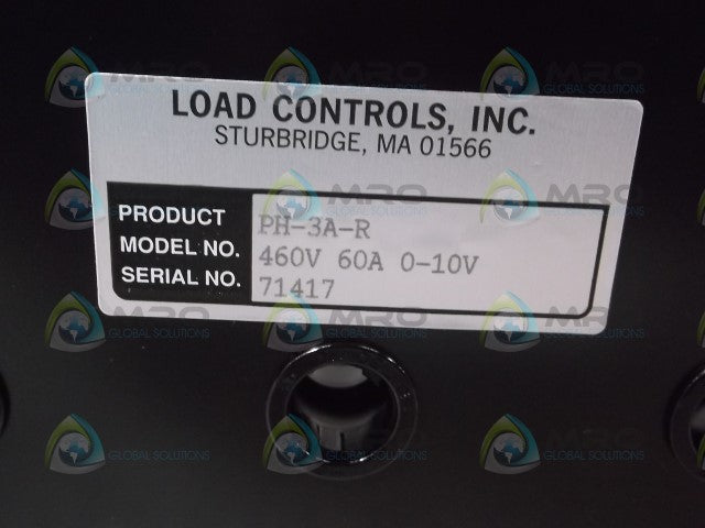 LOAD CONTROLS PH-3A-R POWER CELL TRANSDUCER 460V 60A 0-10V *USED*