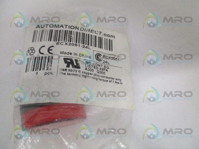 AUTOMATION DIRECT ECX2051-24L RED INDICATING LIGHT *NEW IN FACTORY BAG*