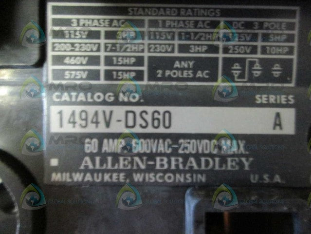 Allen Bradley 1494VDHL266 NSFP **GENUINE** AB 1494V DHL 266