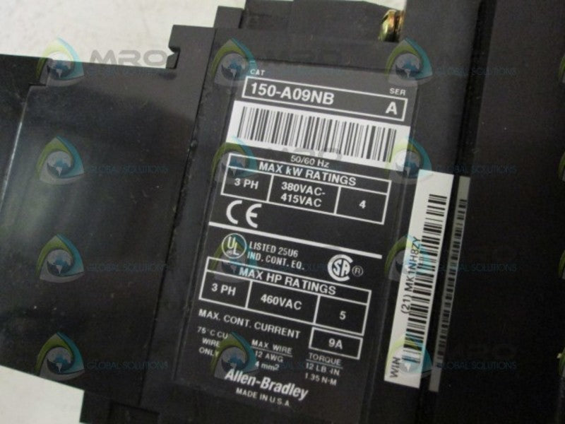 Allen Bradley 150A09NB NSFP * GENUINE * AB 150 A09NB