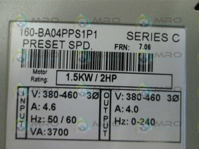 Allen Bradley 160AA02NPS1P1 NSFP **GENUINE** AB 160 AA02NPS1P1
