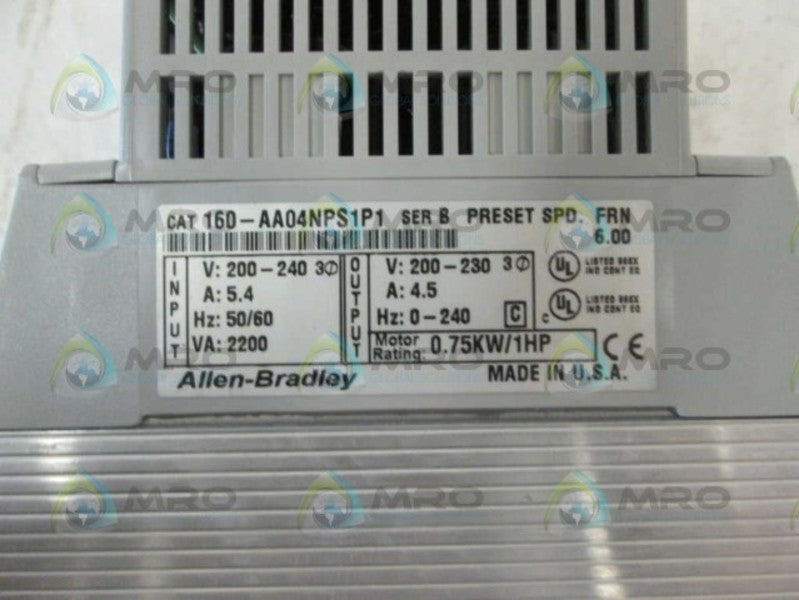 Allen Bradley 160AA04NPS1P1 NSFP * GENUINE * AB 160 AA04NPS1P1