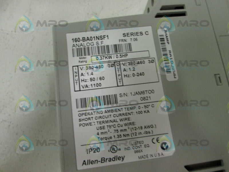 Allen Bradley 160BA01NSF1 NSFP * GENUINE * AB 160 BA01NSF1