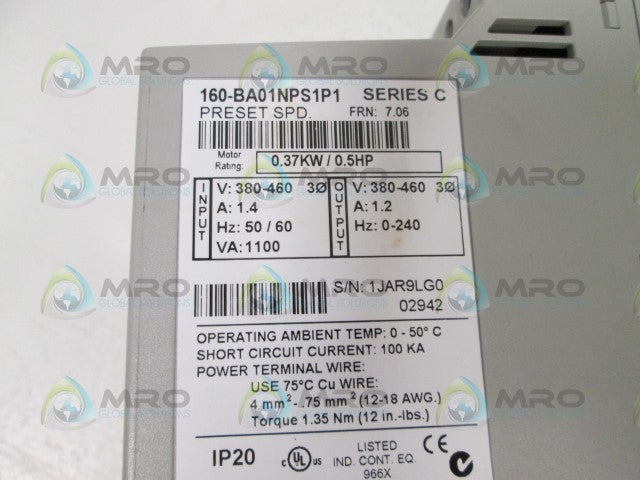 Allen Bradley 160BA01NPS1 NSFP **GENUINE** AB 160 BA01NPS1