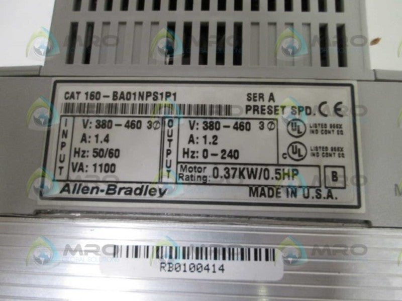 Allen Bradley 160BA01NPS1P1 NSFP * GENUINE * AB 160 BA01NPS1P1
