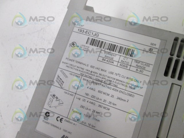 Allen Bradley 193EC1JG NSFP * GENUINE * AB 193 EC1JG