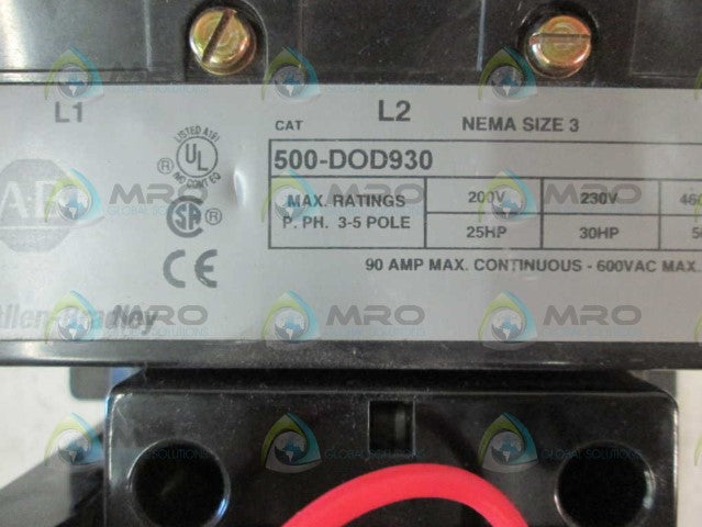 Allen Bradley 500DOD930 NSNP **GENUINE** AB 500 DOD 930