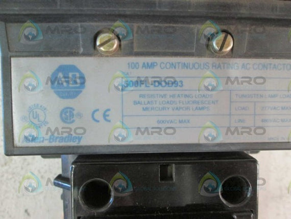 Allen Bradley 500FLDOD93 NSNP **GENUINE** AB 500FL DOD 93