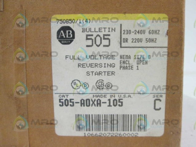 Allen Bradley 505AOXA105 NSFP **GENUINE** AB 505 AOXA 105
