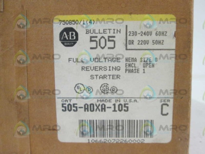 Allen Bradley 505AOXA105 NSFP * GENUINE * AB 505 AOXA 105