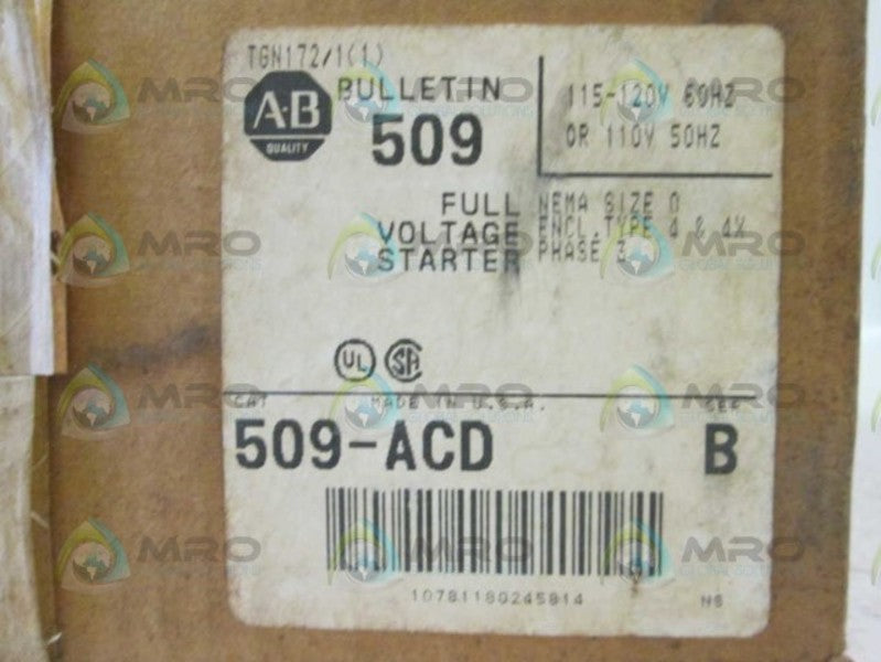 Allen Bradley 509ACD Ser. B NSFP * GENUINE * AB 509 ACD