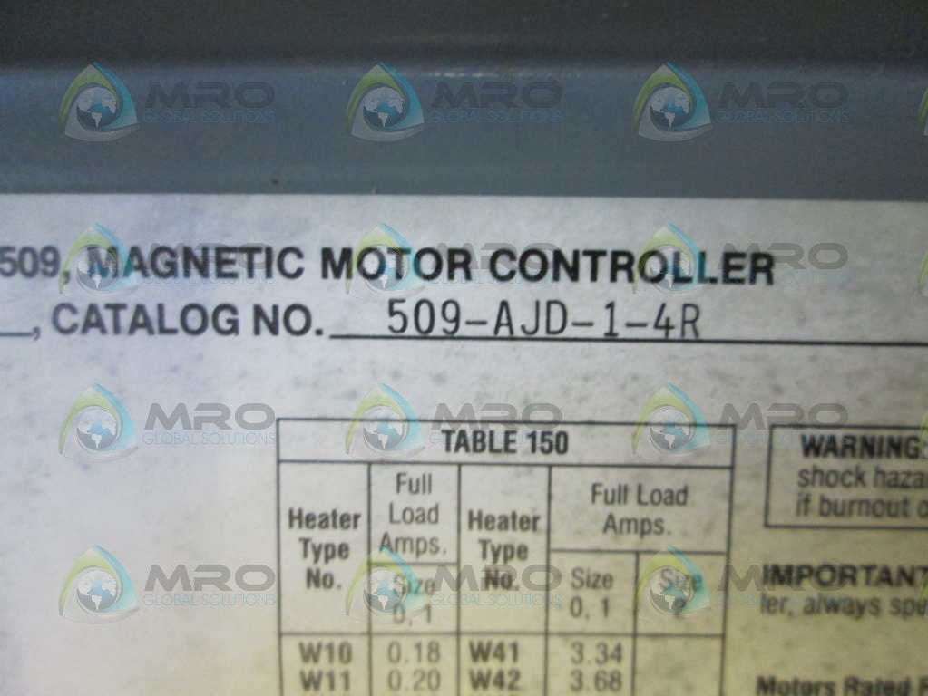 Allen Bradley 509AJD14R NSFP **GENUINE** AB 509 AJD 1 4R