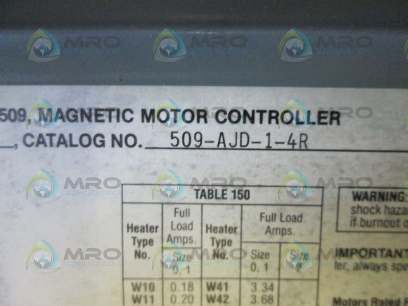Allen Bradley 509AJD14R NSFP * GENUINE * AB 509 AJD 1 4R
