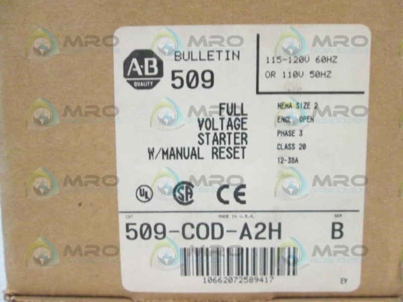 Allen Bradley 509CODA2H NSFP * GENUINE * AB 509 COD A2H