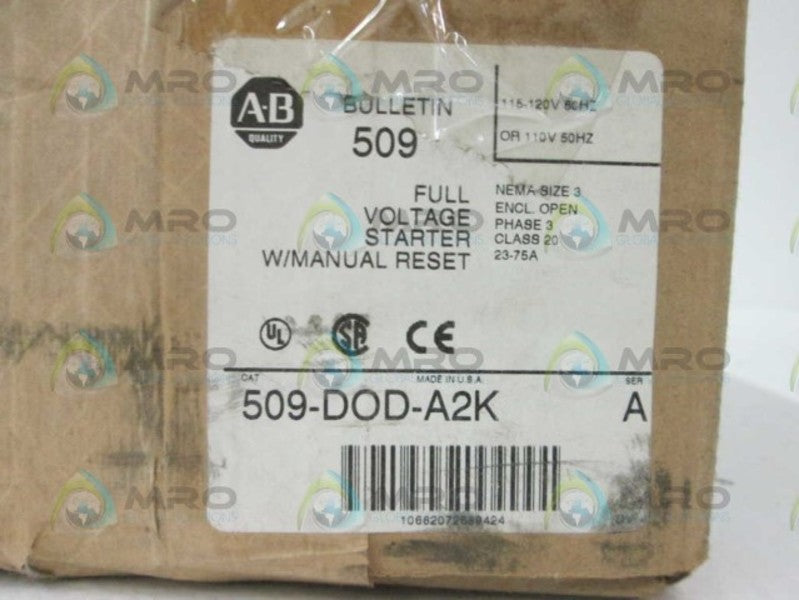 Allen Bradley 509DODA2K NSNP * GENUINE * AB 509 DOD A2K