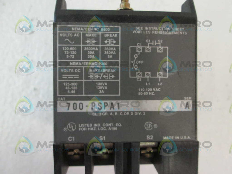 Allen Bradley 700PSPA1 NSNP * GENUINE * AB 700 PSPA1