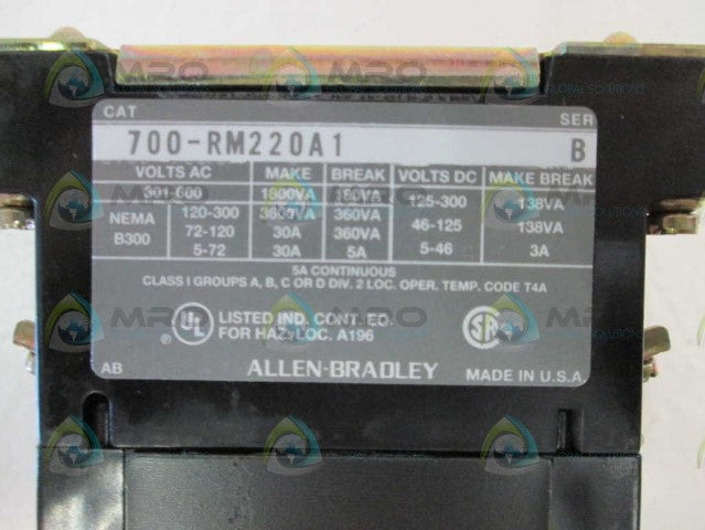 Allen Bradley 700RM220A1 NSFP * GENUINE * AB 700 RM220A1