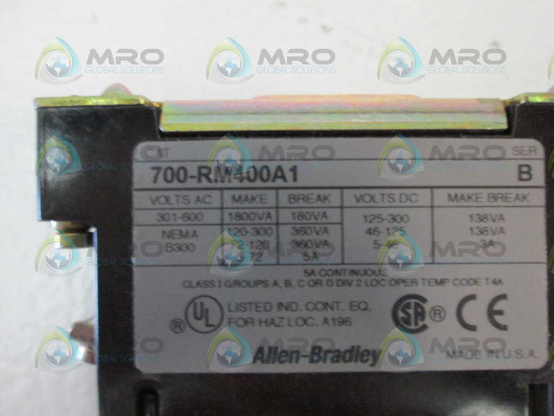 Allen Bradley 700RM400A1 NSFP * GENUINE * AB 700 RM400 A1