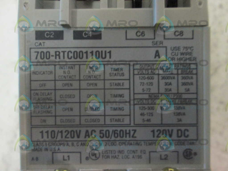 Allen Bradley 700RTC00110U1 NSFP * GENUINE * AB 700 RTC00110U1