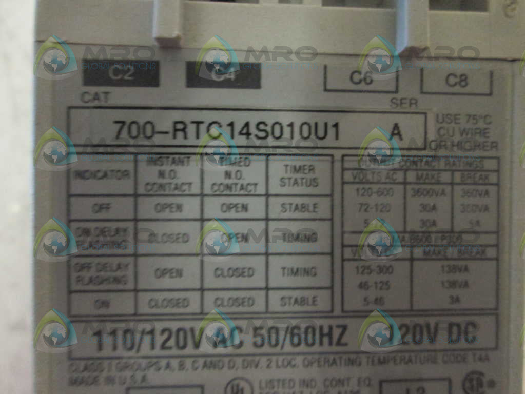 Allen Bradley 700RTC14S010U1 NSNP **GENUINE** AB 700 RTC14S010U1