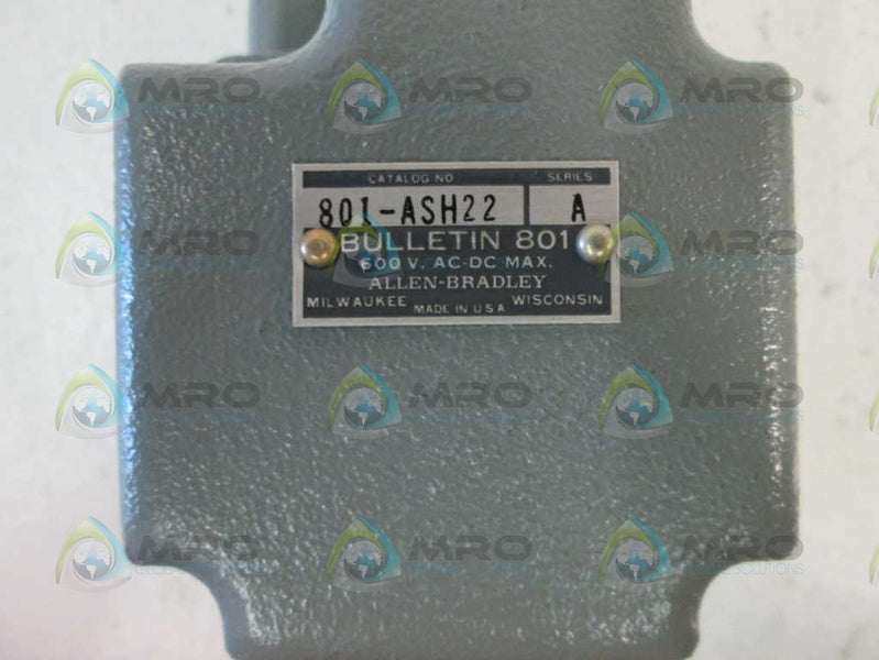 Allen Bradley 801ASH22 NSFP * GENUINE * AB 801 ASH22