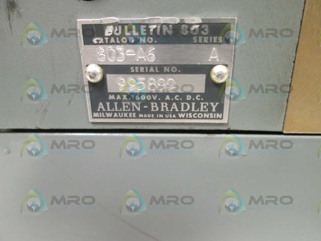 Allen Bradley 803A6 NSNP **GENUINE** AB 803 A6