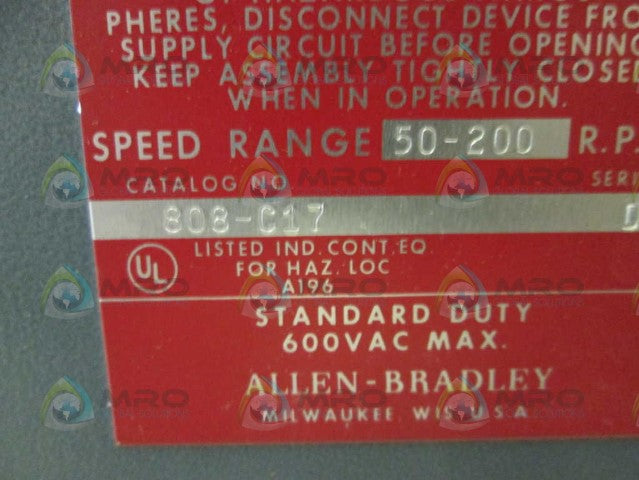 Allen Bradley 808C17 NSFP **GENUINE** AB 808 C17