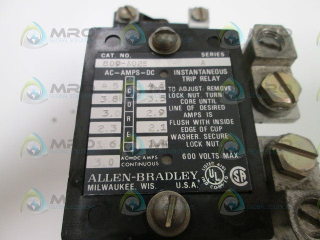 Allen Bradley 809A02E NSNP * GENUINE * AB 809 A02E
