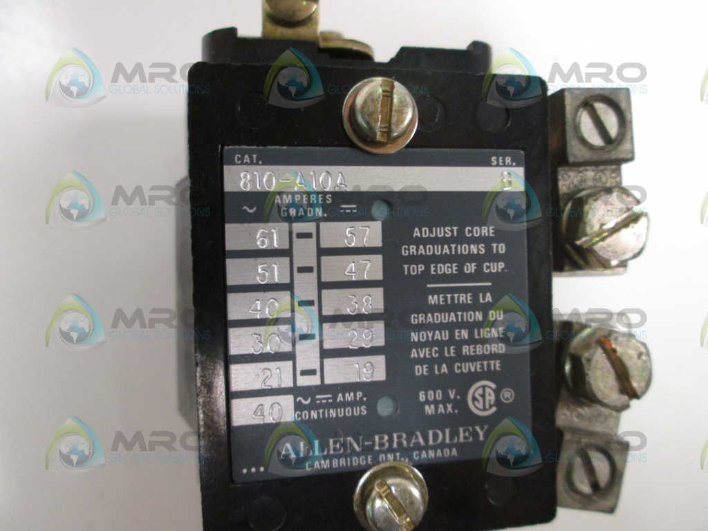 Allen Bradley 810A10A Time Current Relay NSFP ** GENUINE ** AB 810 A10A